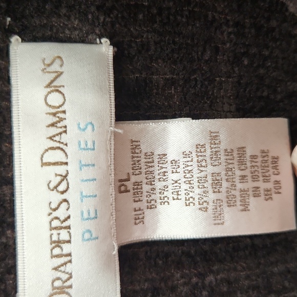 Vintage Dappers & Damons Cardigan Sweater Large Petite Lepoard Black Old Money - Picture 2 of 9